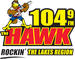 104.9 The Hawk - WLKZ Logo