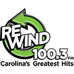 Rewind 100.3 - W262CO Logo