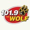 101.9 The Wolf - WLFZ Logo