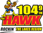 104.9 The Hawk - WLKZ Logo