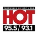 Hot 95.5/93.1 - W238AU Logo