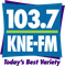 103.7 KNE-FM - WKNE Logo