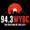 94.3 WYBC - WYBC-FM Logo