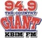 94.9 the Country Giant - KBIM-FM Logo