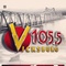 V 105.5 - WVBG-FM Logo